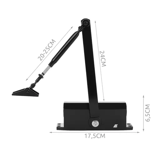 Închizător ușă negru 40-60kg Malatec 23598a [2]