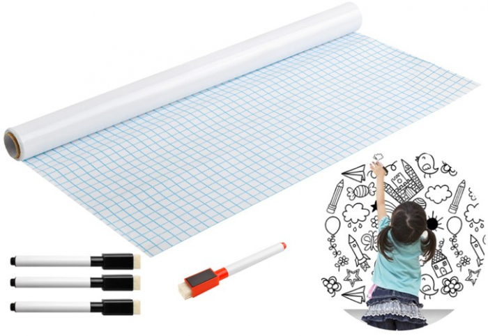 Folie, tabla de scris autoadeziva Whiteboard Mat, rola 200x45 cm [9]