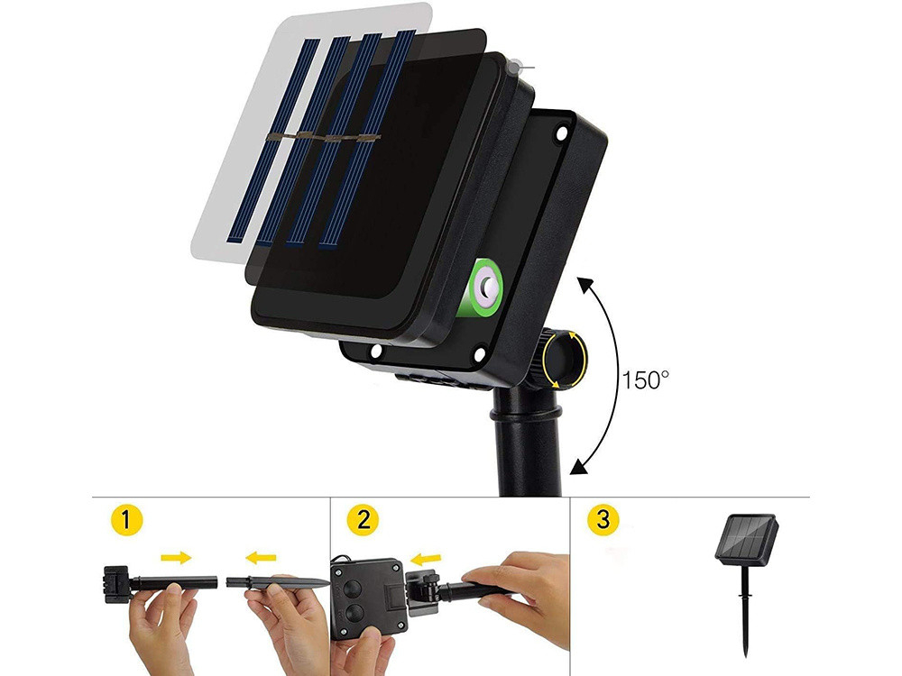 Ghirlandă luminoasă solară pentru grădină, 40 LED-uri, multicoloră [4]