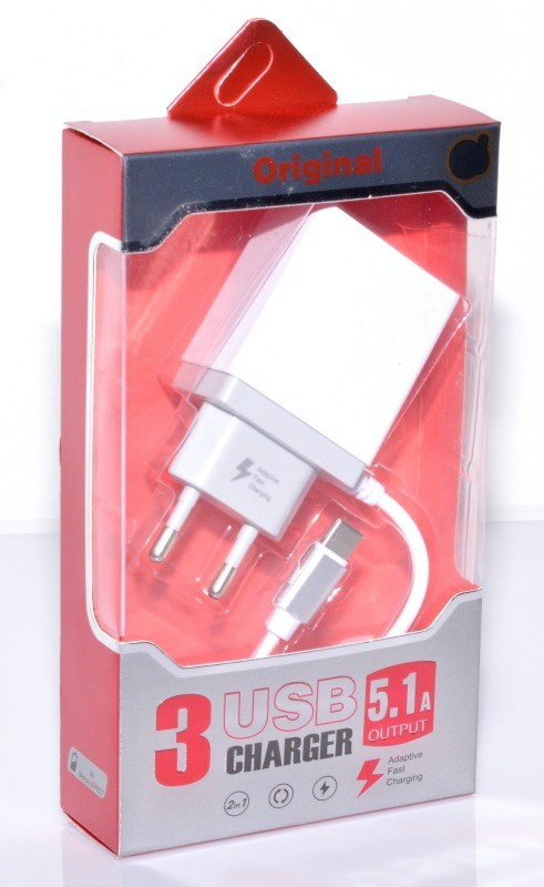 Incarcator Retea FAST – 5,1A / Tip C + 3 x Usb [3]