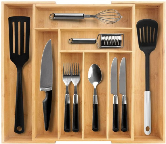 Insert/organizator de sertar din bambus [10]