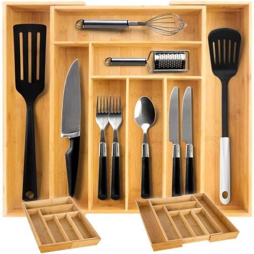 Insert/organizator de sertar din bambus [1]