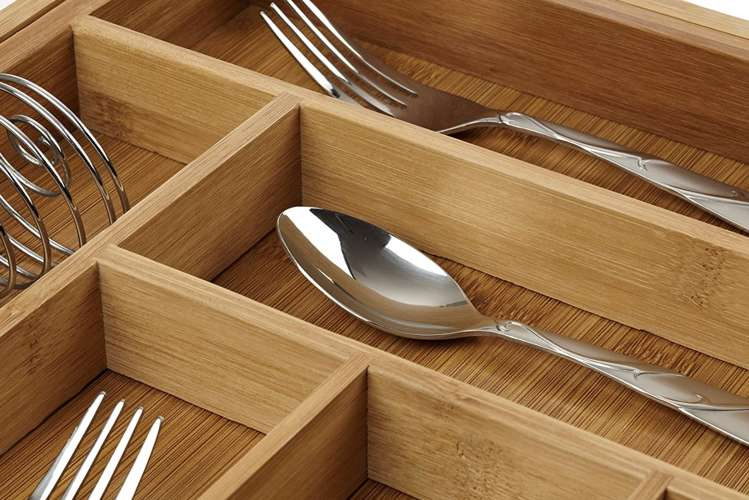 Insert/organizator de sertar din bambus [7]