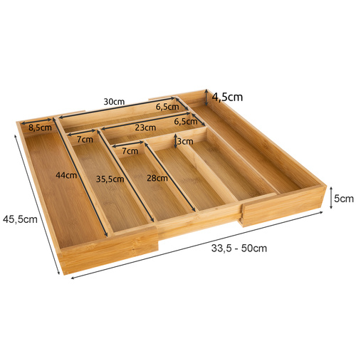 Insert/organizator de sertar din bambus [3]