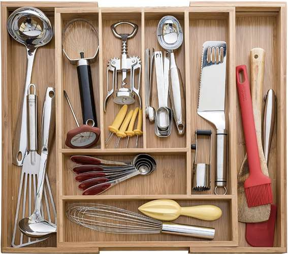 Insert/organizator de sertar din bambus [8]