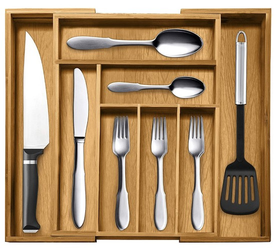 Insert/organizator de sertar din bambus [9]