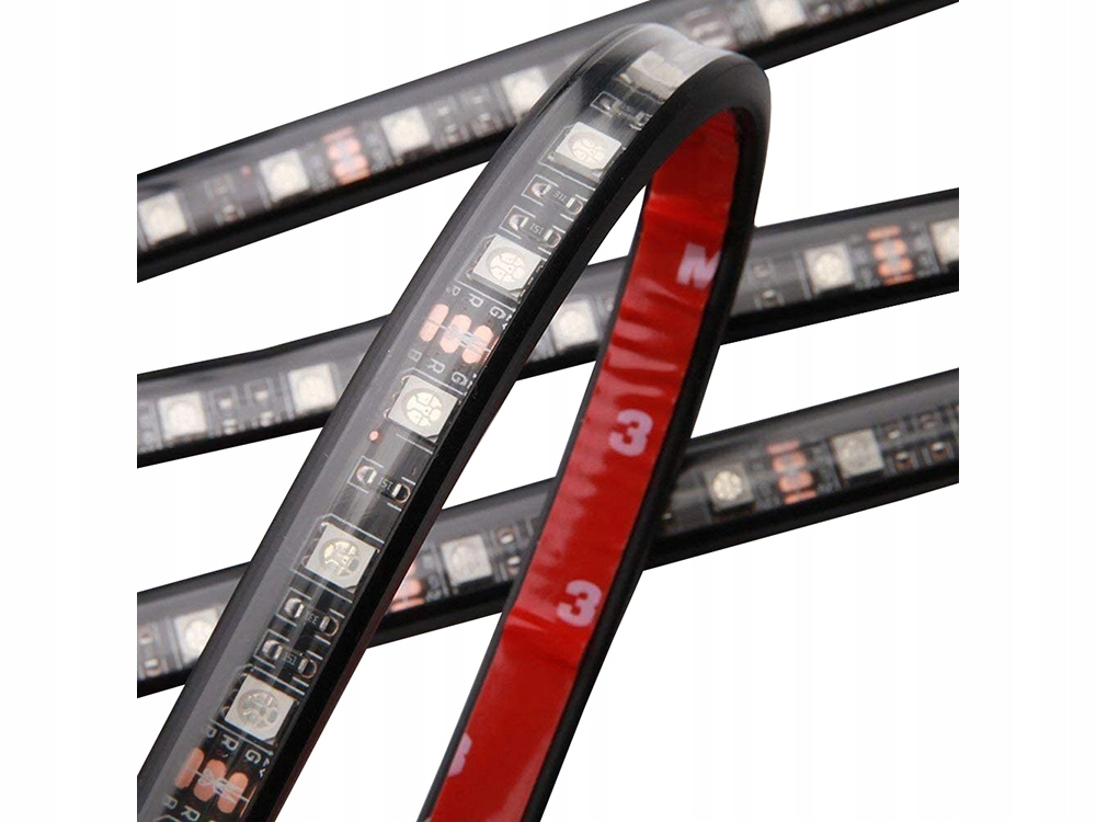 Kit banda led auto 5050 RGB, lumini ambientale auto cu telecomanda, 8 culori, alimentare 12V [6]