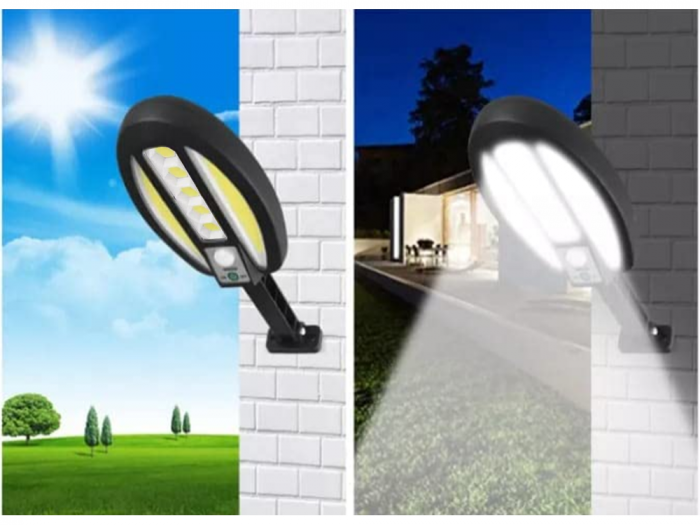 Lampă solară cu 95 LED-uri cu senzor de la amurg până la zori, [3]