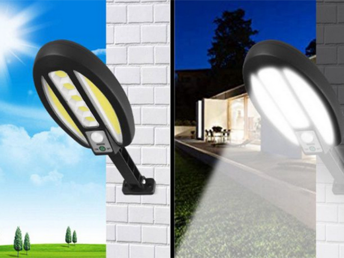 Lampă solară cu 95 LED-uri cu senzor de la amurg până la zori, [8]