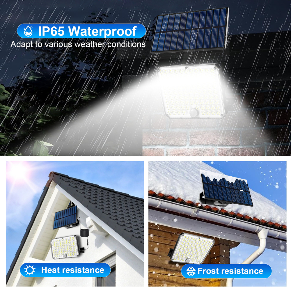 Lampa Solara de Exterior cu Panou Separat, Senzor Miscare si Telecomanda [5]