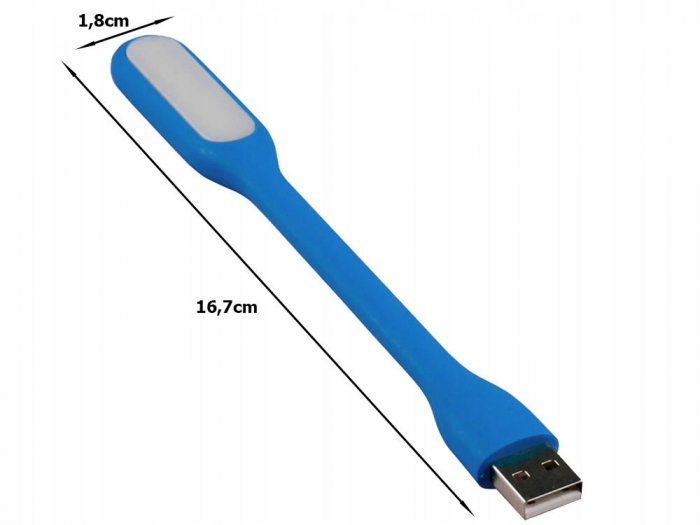 Lampa USB 6 Led-uri, silicon flexibil, negru, verde, alb, albastru si rosu [4]