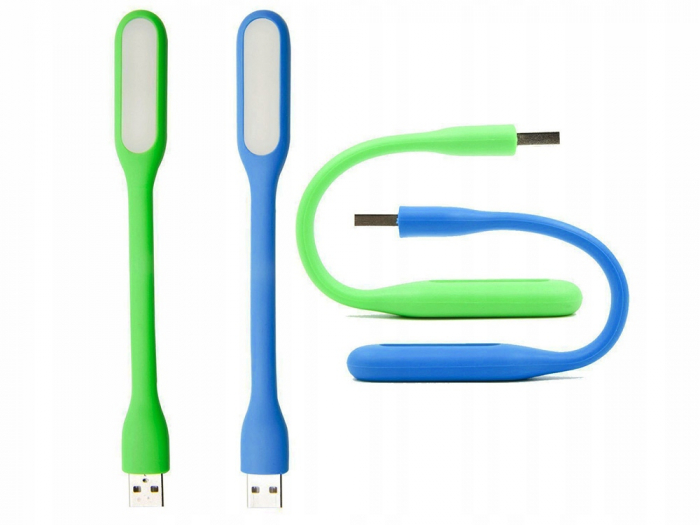 Lampa USB 6 Led-uri, silicon flexibil, negru, verde, alb, albastru si rosu [7]