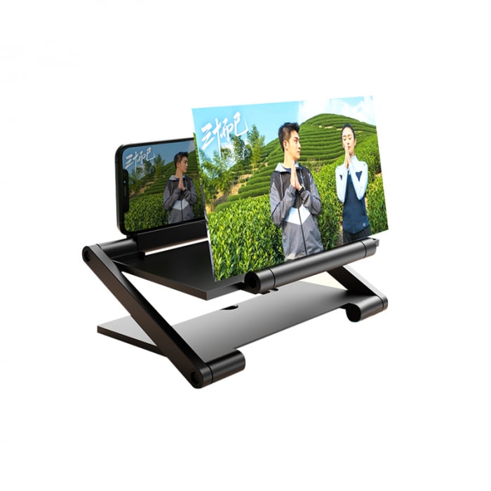 Lupa de marire pentru telefon, zoom de pana la 4x ori, ecran 20x15cm, negru [2]