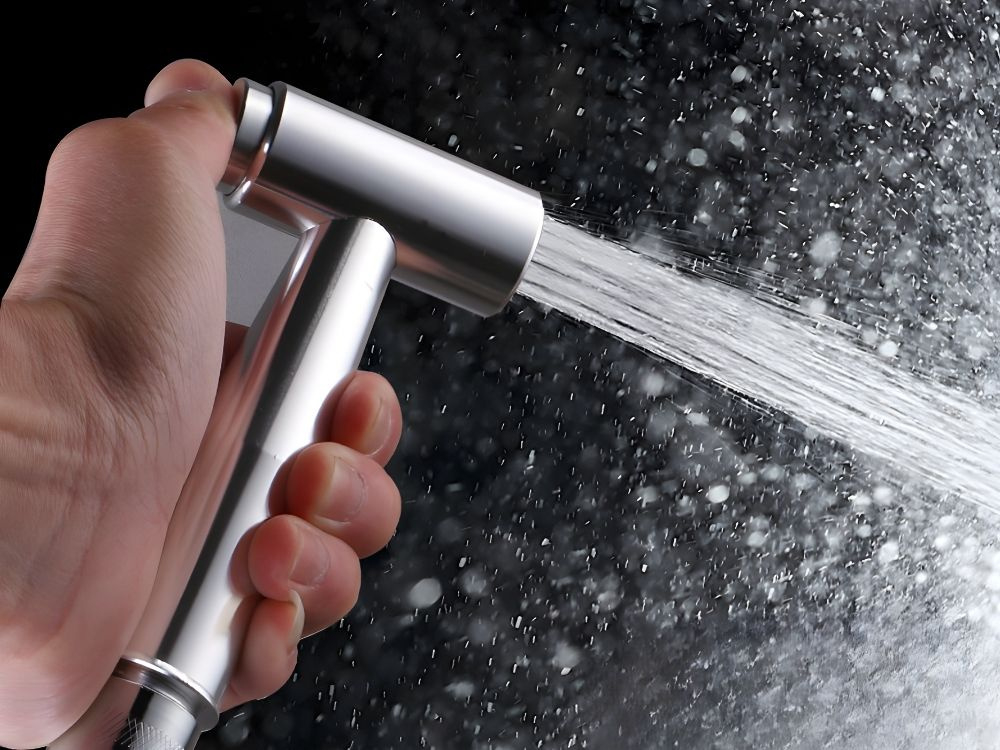 Mâner metalic de bideu cu presiune și buton pentru bideu WC [2]