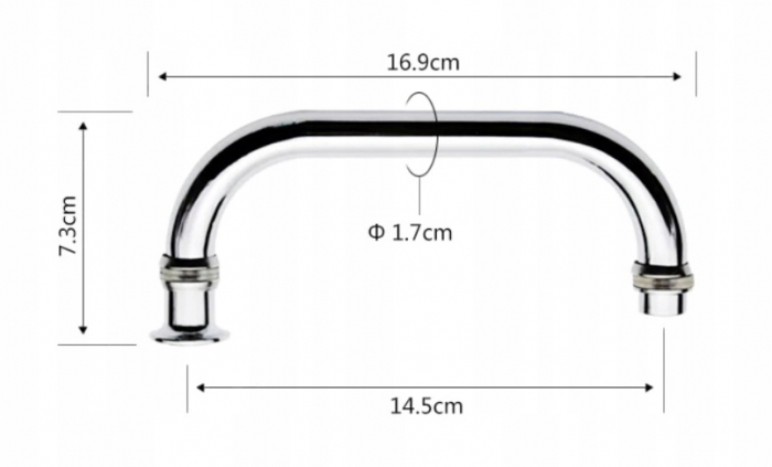 Mâner ușă Mâner pentru cabină de duș, 14,5 cm [3]