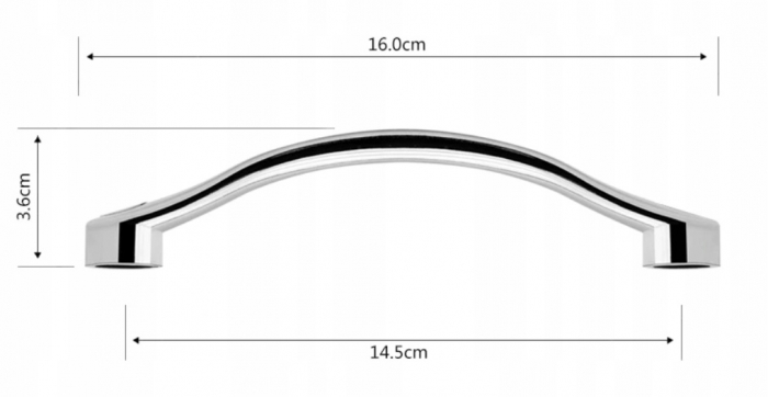 Mâner ușă Mâner pentru cabină de duș, 14,5 cm [3]