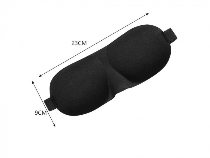 Masca pentru somn 3D, 100% lumina blocata, Reglabila, Protectie nas, Negru [6]