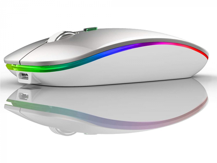 Mouse optic Slim de 2,4 GHz cu control bluetooth pentru laptopuri PC ALB sau Negru [2]