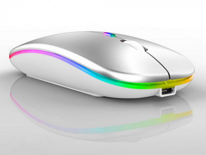 Mouse optic Slim de 2,4 GHz cu control bluetooth pentru laptopuri PC ALB sau Negru [6]