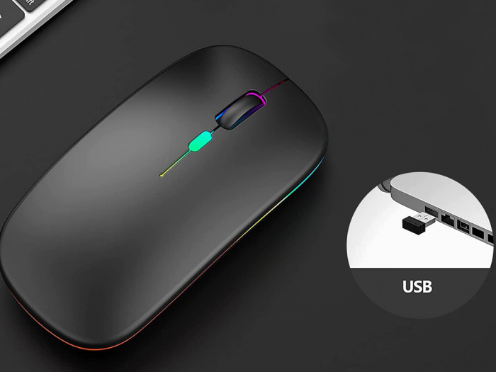 Mouse optic Slim de 2,4 GHz cu control bluetooth pentru laptopuri PC ALB sau Negru [13]
