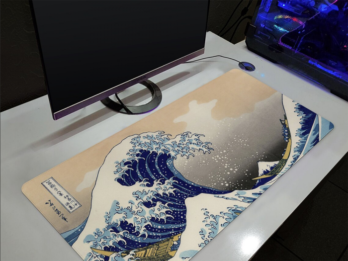 Mouse pad profesional pentru gaming big wave, antiderapant, 80 x 30 cm [10]