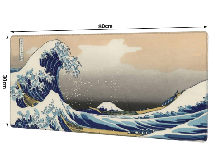 Mouse pad profesional pentru gaming big wave, antiderapant, 80 x 30 cm [6]