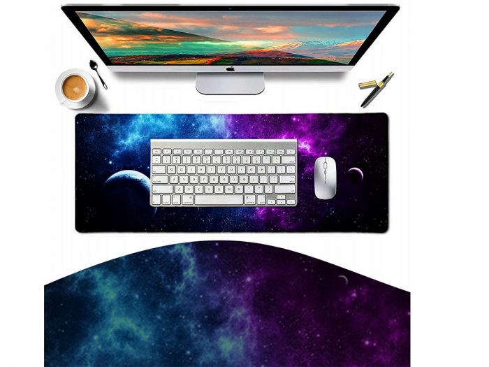 Mouse pad profesional pentru gaming cosmos stars, antiderapant, 80 x 30 cm, 90 x 40cm [4]