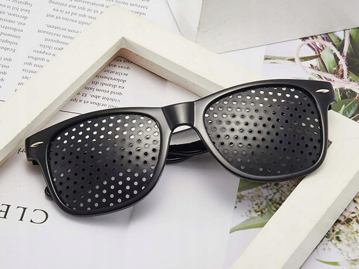 Ochelari pinhole cu lentile cu gaurele, Amelioreaza oboseala, Pentru Protectie, Unisex, Plastic [10]