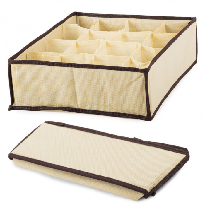 Organizator sertar cu 16 compartimente, pentru sosete sau lenjerie intima, 38x28x10 cm [2]