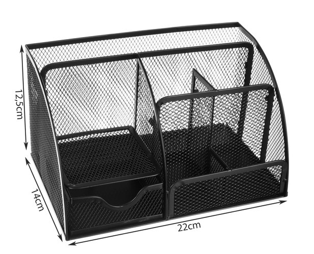 Organizer de birou - 6 compartimente - negru [4]