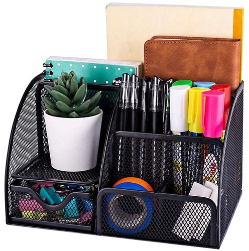 Organizer de birou - 6 compartimente - negru [1]