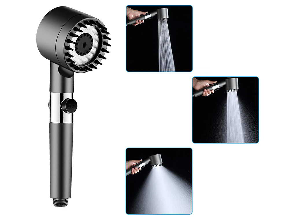 Para de duș cu 3 moduri de funcționare, cu funcție de oprire,  filtrul înlocuibil, economică [2]