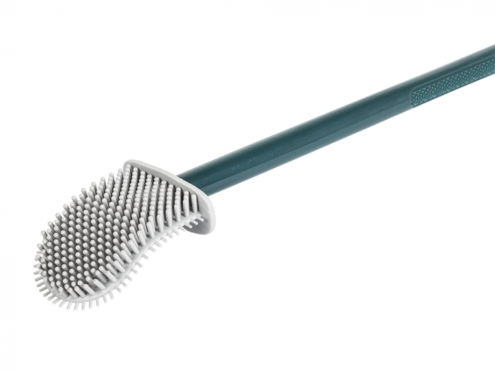 Perie de toaletă din silicon pentru toaletă suspendată, alba [3]