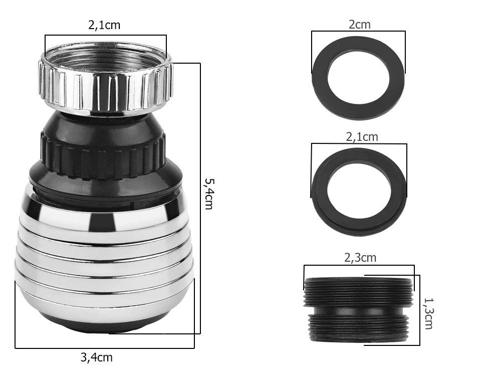Prelungitor, extensie robinet aerator mobil 360° [6]