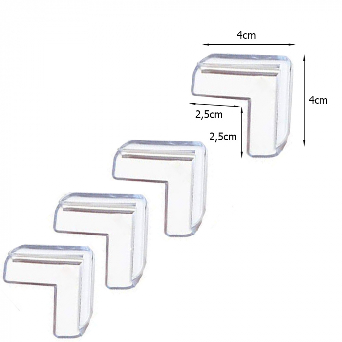 Protectie colturi din silicon transparent 4 bucati [3]