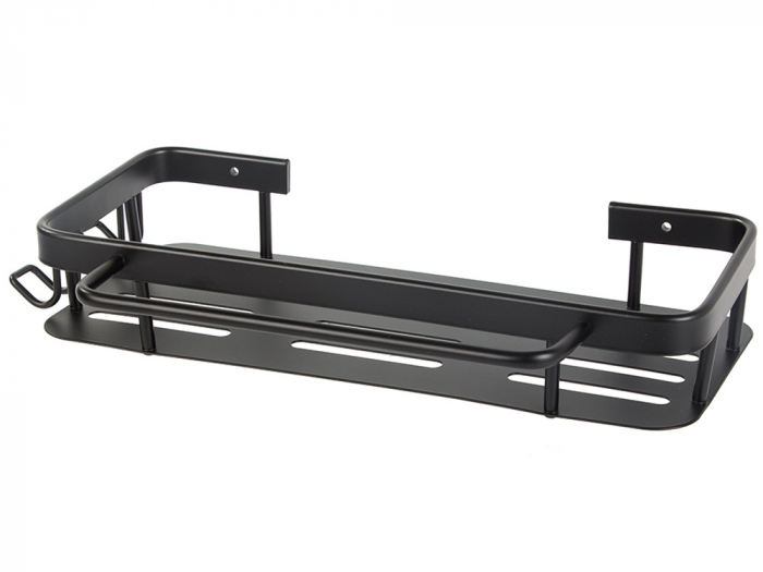 Raft baie, cuier baie, mansarda agatat, bucatarie, metal negru [2]