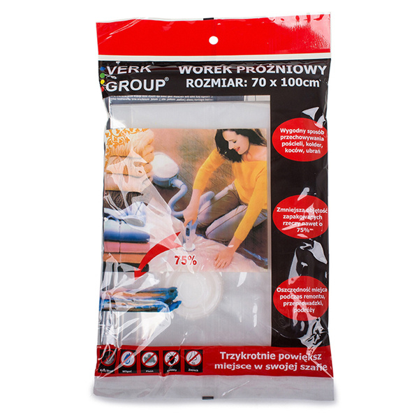 Sac vidat haine prin vacuum, marime 70x100 cm, Transparent [4]