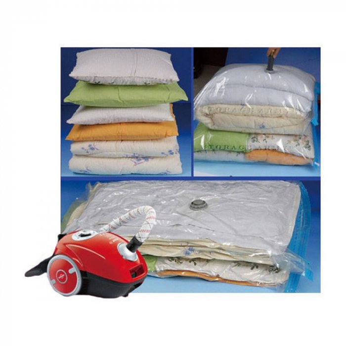 Sac vidat haine prin vacuum, marime 50x60 cm, Transparent [2]