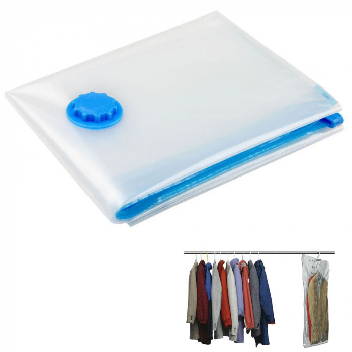 Sac vidat haine prin vacuum, marime 50x60 cm, Transparent [3]