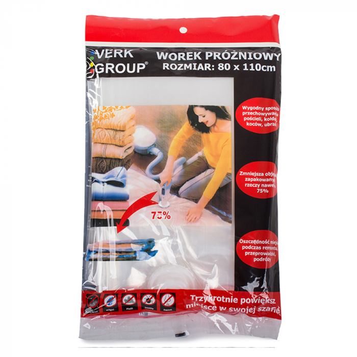 Sac vidat haine prin vacuum, marime 80x110 cm, Transparent [4]