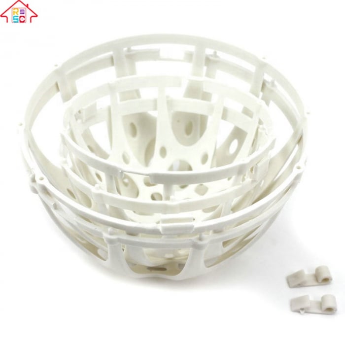Set 2 bile de protectie, pentru spalarea sutienelor, albe, din plastic, universale [4]