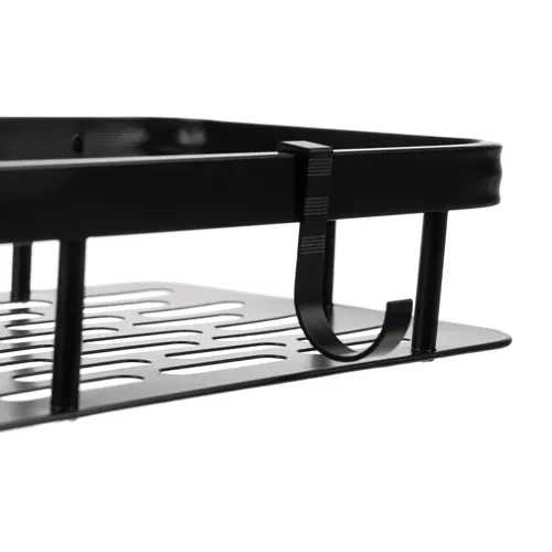 Set 2 rafturi  baie, aluminium negru [9]