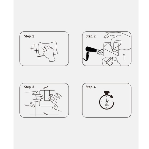 Set 4 agatatori prosoape baie, negre, autoadezive [8]