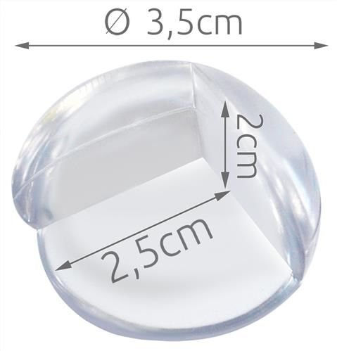 Set 4 protectii colturi, 3.5cm, Silicon, Transparent [4]