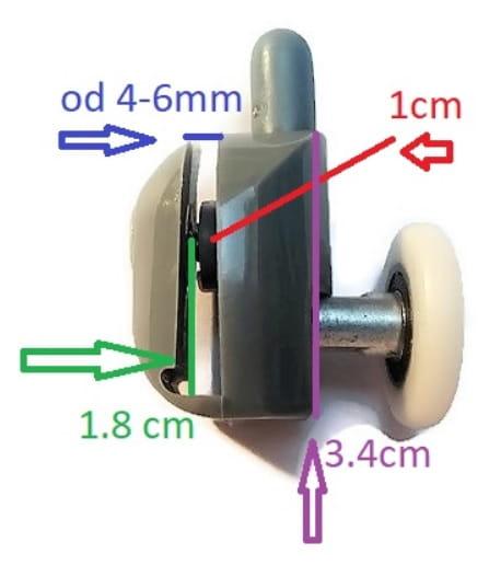 Set 4 role simple inferioare cu arc si rulment [3]