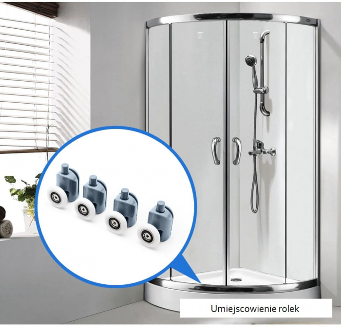 Set 4 role simple inferioare cu arc si rulment [7]