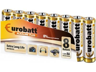 Set 8 Baterii Alcaline Eurobatt, LR6/AA, LR3/AAA, 1.5V [2]