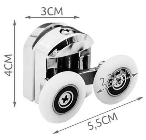 Set 8 role universale duble cromate pentru cabina de dus [3]