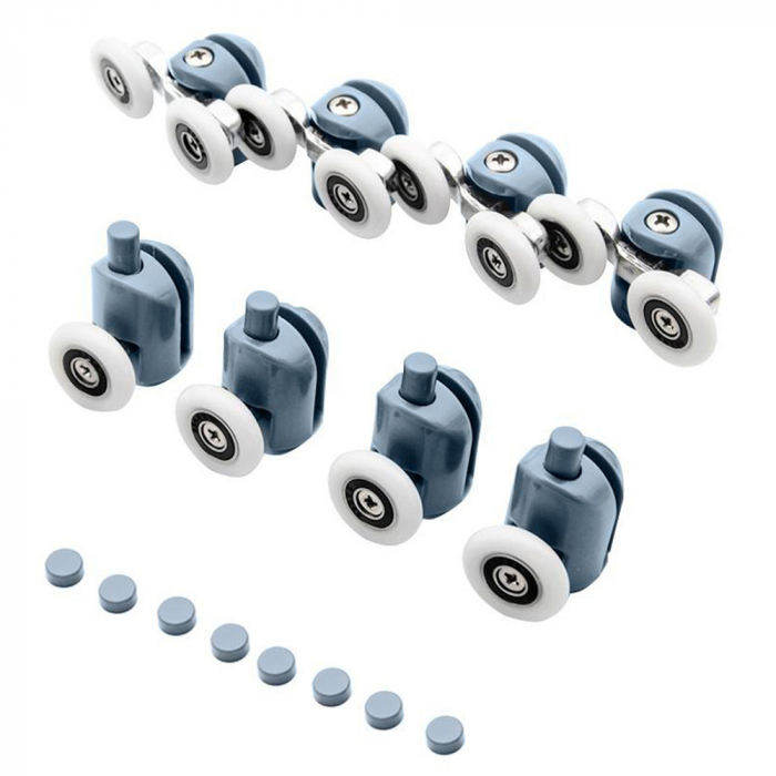 Set 8 role universale duble superioare si inferioare pentru cabina de dus [6]