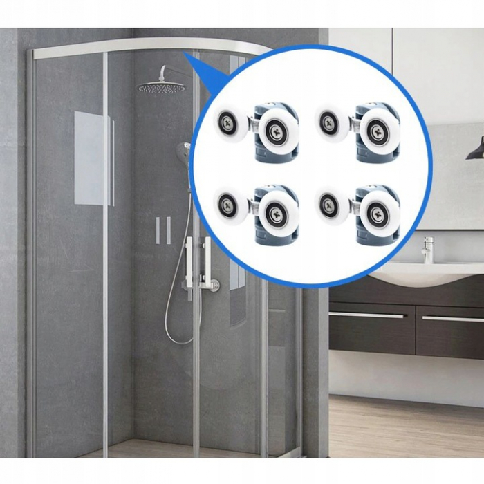 Set 8 role universale duble superioare si inferioare pentru cabina de dus [2]